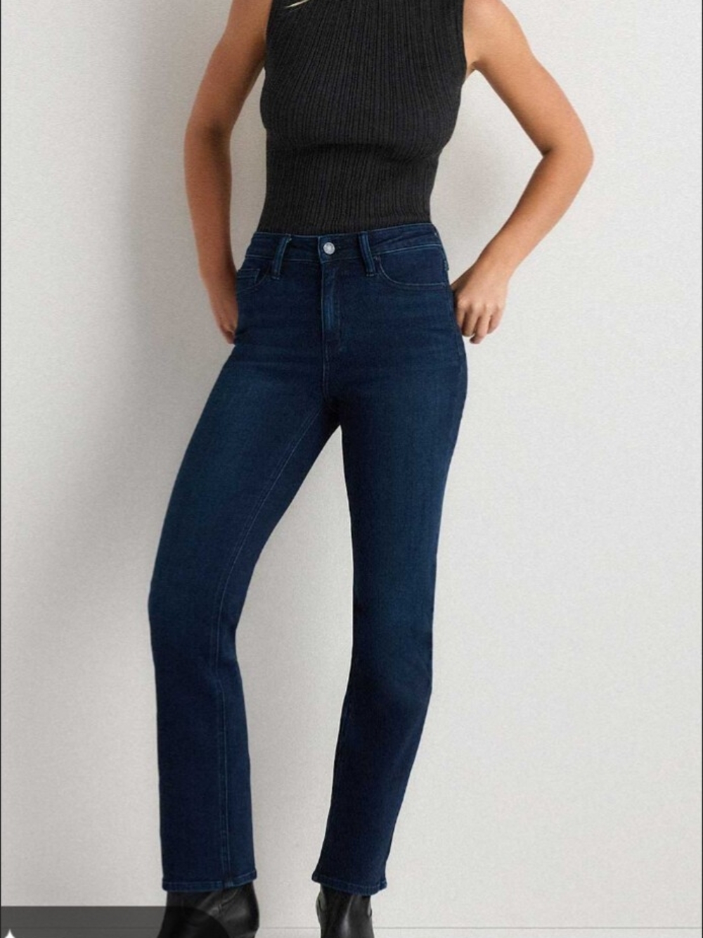 Quince Dark Blue Straight Leg Jeans